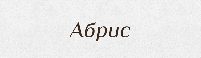 Абрис — Словник чужомовних слів і термінів