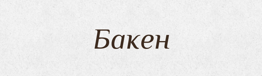 Бакен — Словник чужомовних слів і термінів