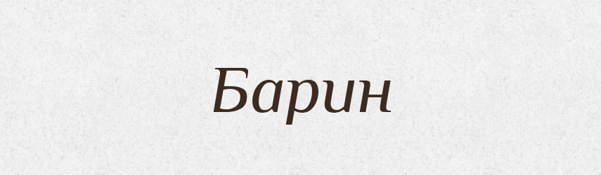 Барин — Словник чужомовних слів і термінів