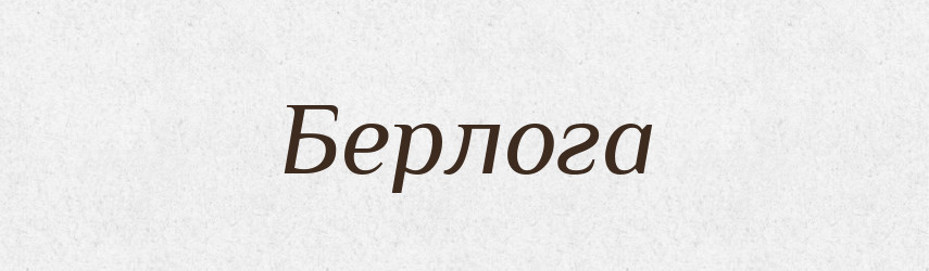 Берлога — Словник чужомовних слів і термінів