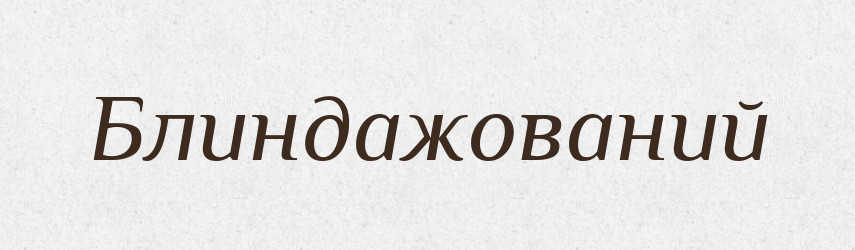 Блиндажований — Словник чужомовних слів і термінів