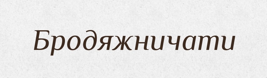 Бродяжничати — Словник чужомовних слів і термінів