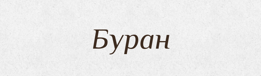 Буран — Словник чужомовних слів і термінів