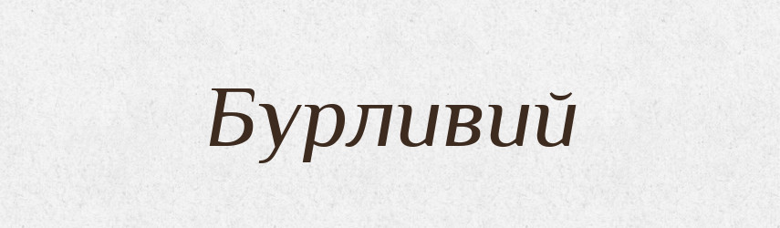 Бурливий — Словник чужомовних слів і термінів