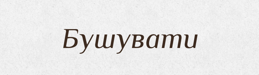 Бушувати — Словник чужомовних слів і термінів