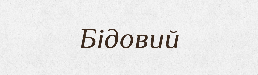 Бідовий — Словник чужомовних слів і термінів