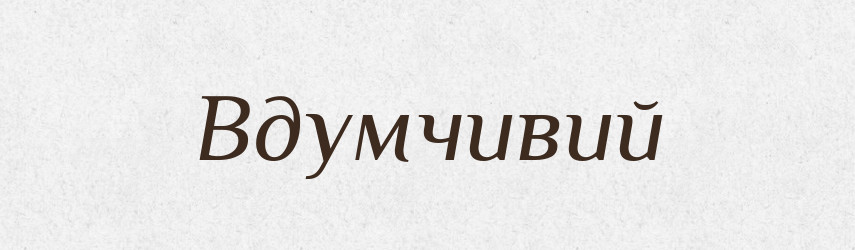 Вдумчивий — Словник чужомовних слів і термінів