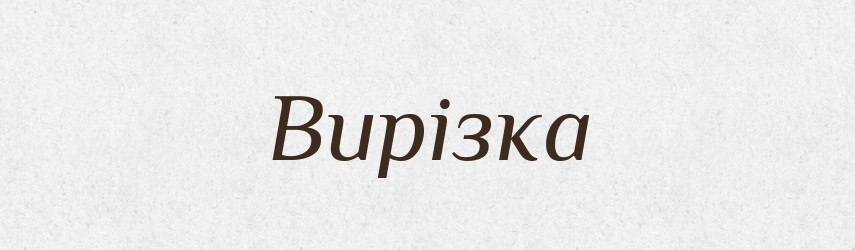 Вирізка — Словник чужомовних слів і термінів