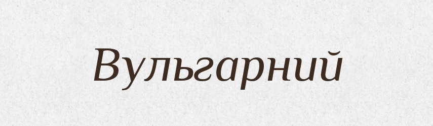 Вульгарний — Словник чужомовних слів і термінів