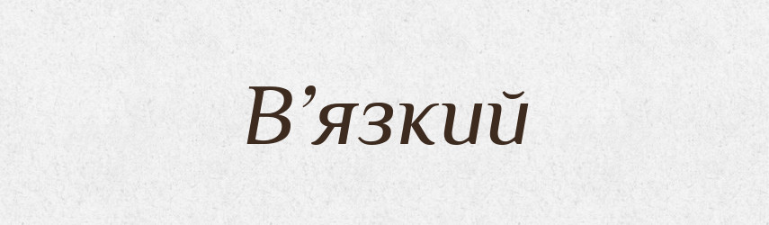 В’язкий — Словник чужомовних слів і термінів