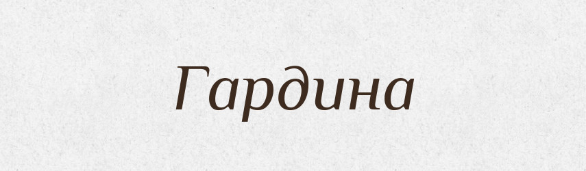 Гардина — Словник чужомовних слів і термінів