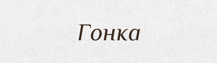 Гонка — Словник чужомовних слів і термінів