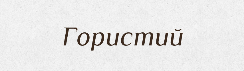 Гористий — Словник чужомовних слів і термінів