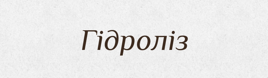 Гідроліз — Словник чужомовних слів і термінів