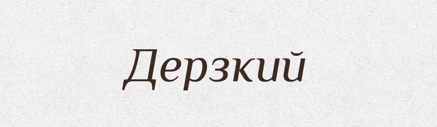 Дерзкий — Словник чужомовних слів і термінів