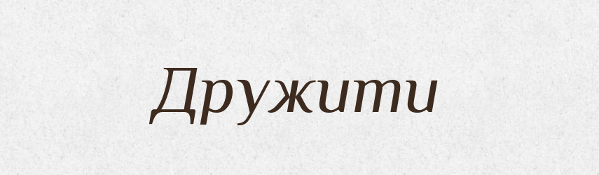 Дружити — Словник чужомовних слів і термінів