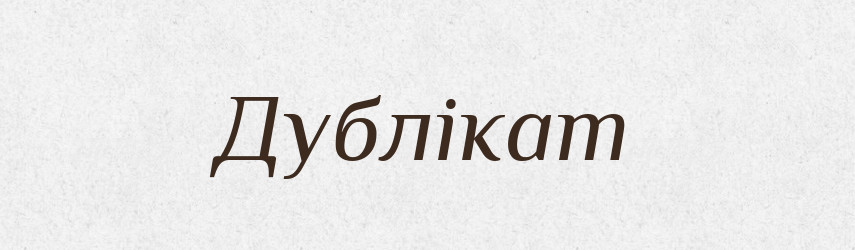 Дублікат — Словник чужомовних слів і термінів