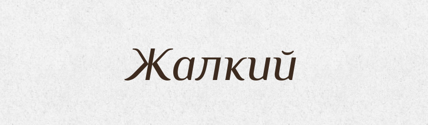 Жалкий — Словник чужомовних слів і термінів
