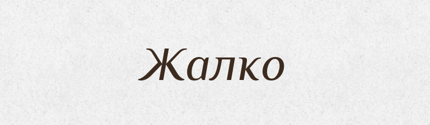Жалко — Словник чужомовних слів і термінів