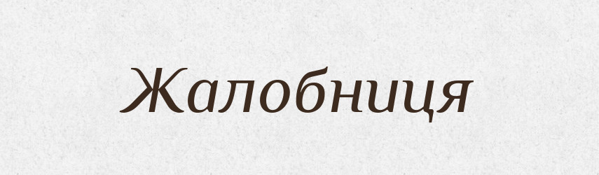 Жалобниця — Словник чужомовних слів і термінів