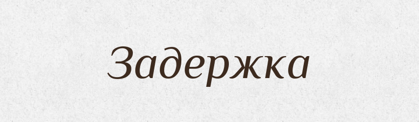 Задержка — Словник чужомовних слів і термінів