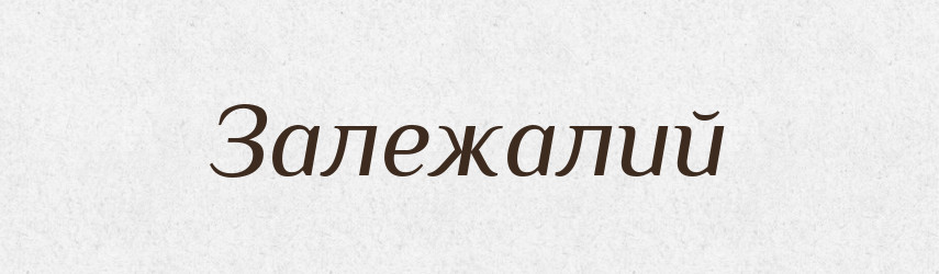 Залежалий — Словник чужомовних слів і термінів