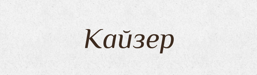 Кайзер — Словник чужомовних слів і термінів