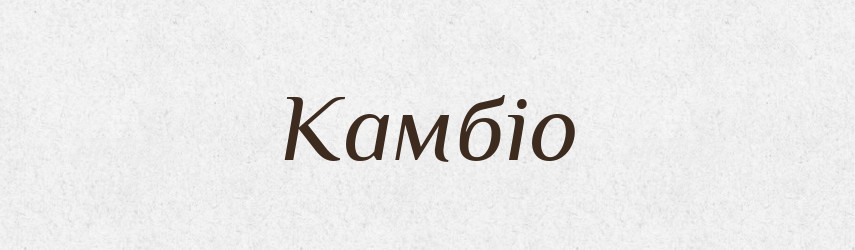 Камбіо — Словник чужомовних слів і термінів