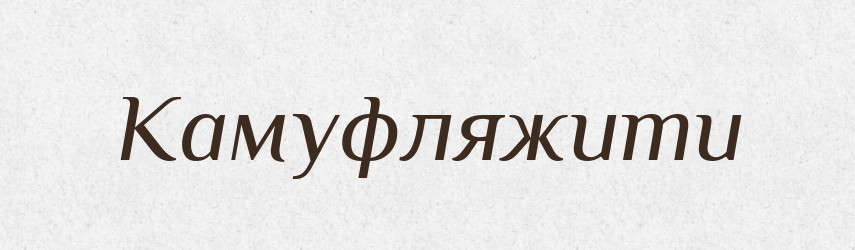 Камуфляжити — Словник чужомовних слів і термінів
