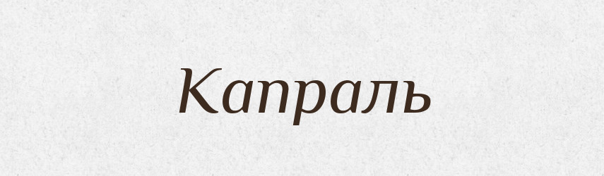 Капраль — Словник чужомовних слів і термінів