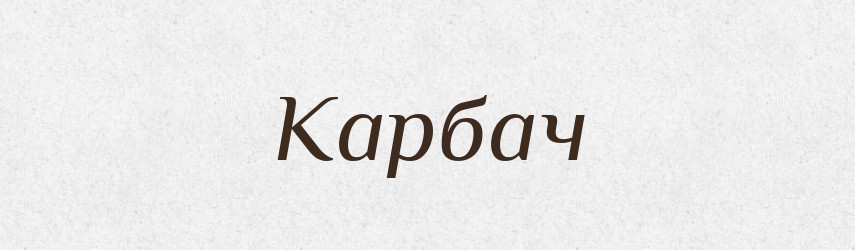 Карбач — Словник чужомовних слів і термінів