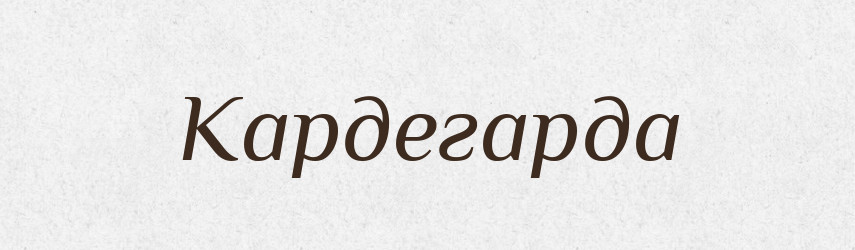 Кардегарда — Словник чужомовних слів і термінів