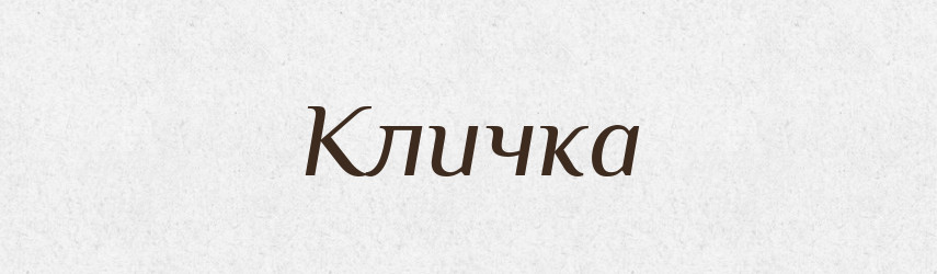 Кличка — Словник чужомовних слів і термінів
