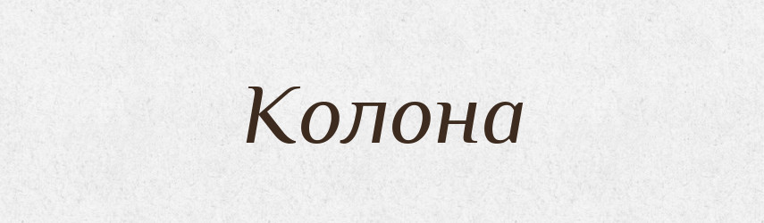 Колона — Словник чужомовних слів і термінів