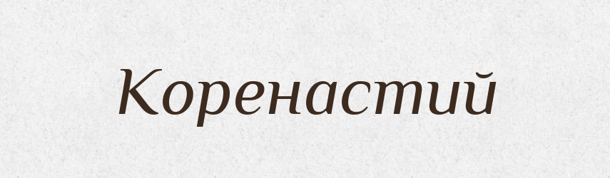 Коренастий — Словник чужомовних слів і термінів