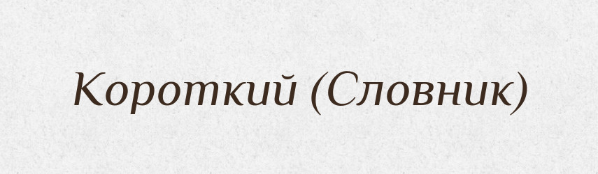 Короткий (Словник) — Словник чужомовних слів і термінів