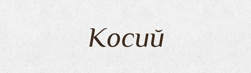 Косий — Словник чужомовних слів і термінів