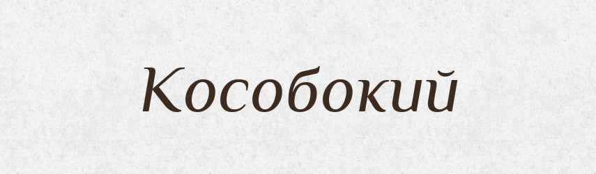 Кособокий — Словник чужомовних слів і термінів