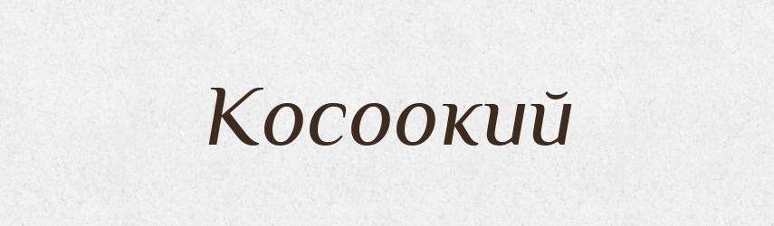 Косоокий — Словник чужомовних слів і термінів