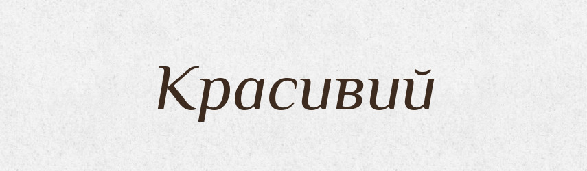 Красивий — Словник чужомовних слів і термінів