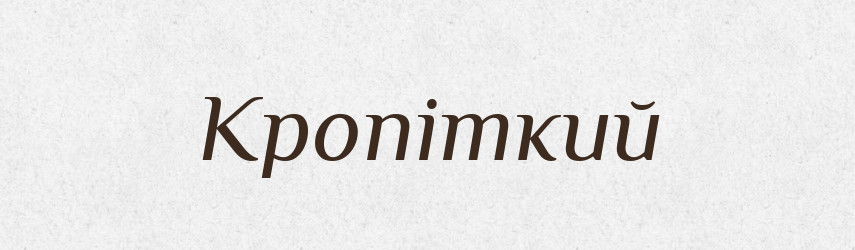 Кропіткий — Словник чужомовних слів і термінів