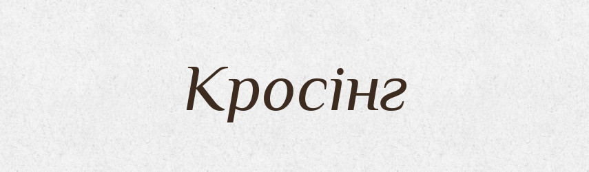 Кросінг — Словник чужомовних слів і термінів
