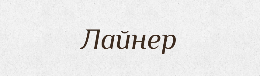 Лайнер — Словник чужомовних слів і термінів