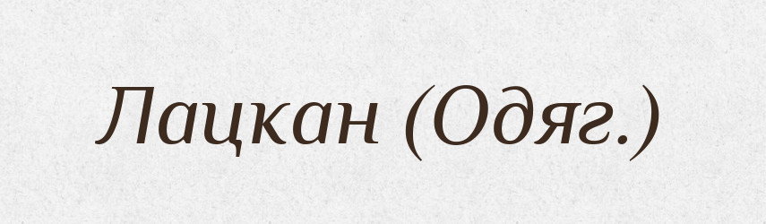 Лацкан (Одяг.) — Словник чужомовних слів і термінів