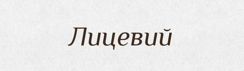 Лицевий — Словник чужомовних слів і термінів