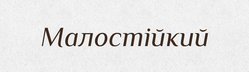Малостійкий — Словник чужомовних слів і термінів