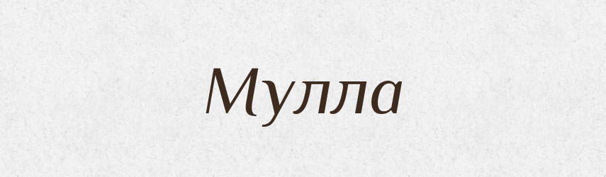Мулла — Словник чужомовних слів і термінів
