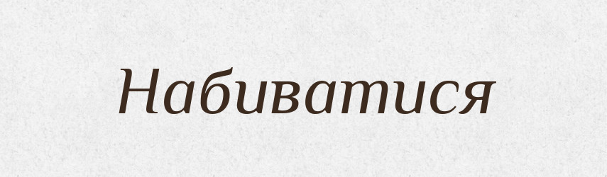 Набиватися — Словник чужомовних слів і термінів