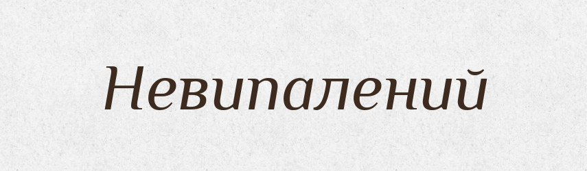 Невипалений — Словник чужомовних слів і термінів
