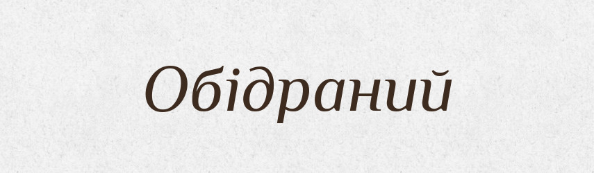Обідраний — Словник чужомовних слів і термінів
